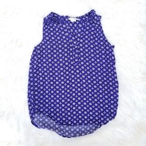 Boden Blue and White Sleeveless top, size 4